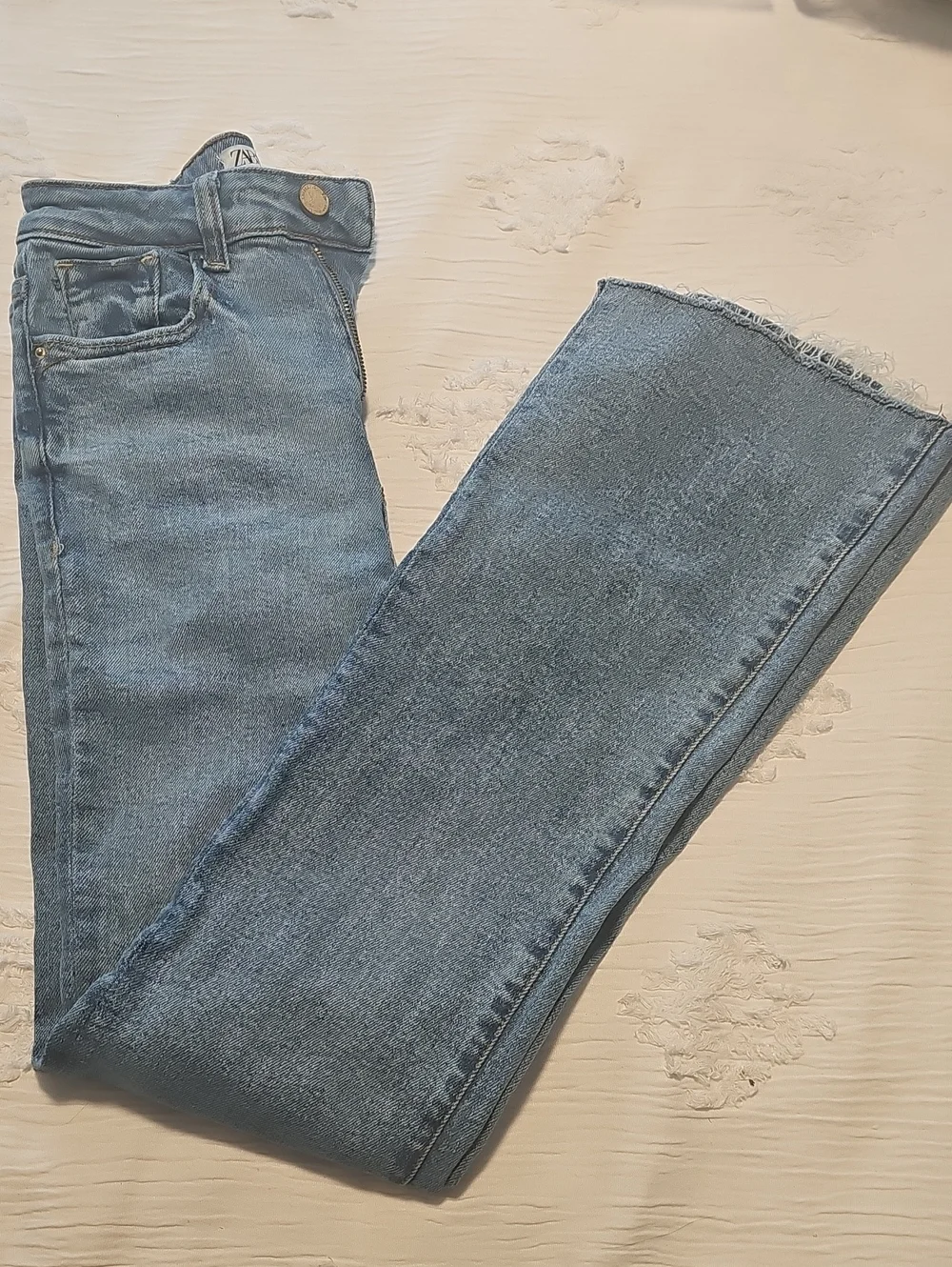 Zara Light Blue Flare Jeans